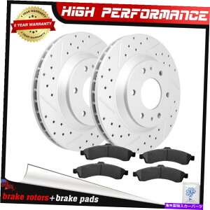 brake disc rotor 2002�N�̃t�����g�u���[�L���[�^�[ +�t�����g�u���[�L�p�b�h--- 2005�V�{���[�g���C���u���C�U�[GMC�G���{�C Front Brake Rotors +Front Brake Pad for 2002---2005 Chevy Trailblazer GMC Envoy�y���s�A��