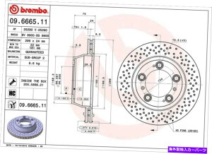 brake disc rotor fBXNu[L[^[ - L4Au{09.6665.11tBbg02-07|VF911 Disc Brake Rotor-Carrera 4 Rear Brembo 09.6665.11 fits 02-07 Porsche 911