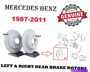 brake disc rotor �����Z�f�X���A�̍����E2�f�B�X�N�u���[�L���[�^�[W124 300E�ACE�ATD�ASLK C E�{�� Mercedes Rear Left & Right 2 Disc Brake Rotors W124 300E,CE,TD, SLK C E Genuine