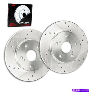 brake disc rotor �O�H���C�_�[�̂��߂̃t�����g�����h����/�X���b�g�u���[�L���[�^�[2006-2009 Front Zinc Drilled/Slot Brake Rotors for Mitsubishi Raider 2006-2009