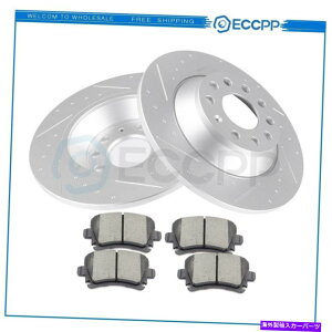 brake disc rotor AEfBA6 2WD 2006-2011XbgtAfBXNu[L[^[ƃZ~bNpbh Rear Discs Brake Rotors and Ceramic Pads For Audi A6 2WD 2005 2006-2011 Slotted