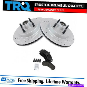 brake disc rotor TRQ�t�����gPOSI�Z���~�b�N�u���[�L�p�b�h�Ɛ��\�h�����X���b�g�R�[�e�B���O���[�^�[ TRQ Front Posi Ceramic Brake Pad & Performance Drilled Slotted Coated Rotor