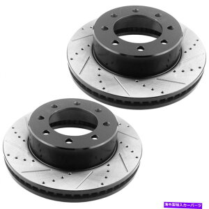 brake disc rotor RAM 2500 3500 4000 1500 8���O�p�̃t�����g�h�����f�B�X�N�x���g�u���[�L���[�^�[ Front Drilled Disc Vented Brake Rotors For RAM 2500 3500 4000 1500 8 Lug�y���s�A���i�z