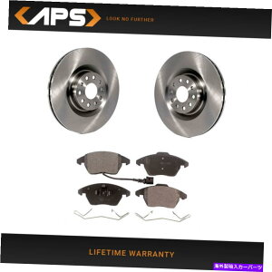 brake disc rotor GTI A3 Quattro Golf 345mm Diap̃tg[^[ƃZ~bNu[LpbhLbg Front Rotor & Ceramic Brake Pads Kit For GTI A3 Quattro Golf 345mm Dia