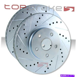 brake disc rotor ���A�g�b�v�u���[�L�p�t�H�[�}���X�N���X�h�����X���b�g�X���b�g�u���[�L�f�B�X�N���[�^�[TB31471 REAR TOPBRAKES Performance Cross Drilled Slotted Brake Disc Rotors TB31471�y���s�A���i�z