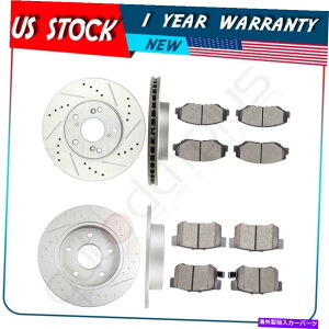 brake disc rotor 2014-2015 ACURA ILXx[X2.0Ltg +Au[Lpbhƃ[^[fBXNLbg For 2014-2015 Acura ILX Base 2.0L Front + Rear Brake Pads And Rotors Discs Kit