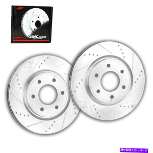 brake disc rotor �V�{���[�G�N�X�v���X2500 2003-2005�p�̃t�����g�����h����/�X���b�g�u���[�L���[�^�[ Front Zinc Drilled/Slot Brake Rotors for Chevrolet Express 2500 2003-2005�y���s�A���i�z