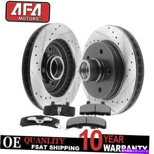 brake disc rotor �V�{���[GMC�G�N�X�v���X�T�o�i1500�^�z���[�R���p�̃t�����g�h�������[�^�[ +�u���[�L�p�b�h Front Drilled Rotors + Brake Pads For Chevy GMC Express Savana 1500 Tahoe Yukon