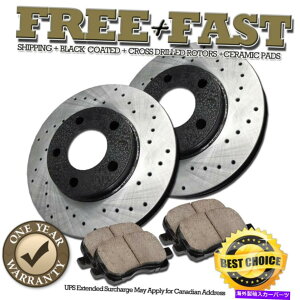 brake disc rotor H0657�t�����g�v���~�A���u���b�N�u���[�L���[�^�[�p�b�h2010�N2012�N���N�T�XRX350 H0657 FRONT Premium BLACK Brake Rotors Pads FOR 2010 2011 2012 Lexus RX350�y���s�A���i�z