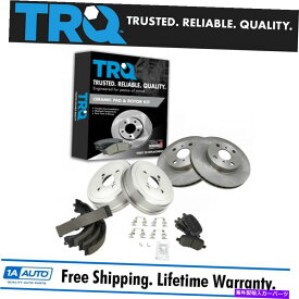 brake disc rotor TRQフロント＆リアポーシセラミックディスクブレーキパッドローターシューズ＆ドラムキット用トヨタ用 TRQ Front & Rear Posi Ceramic Disc Brake Pads Rotors Shoes & Drum Kit for Toyota