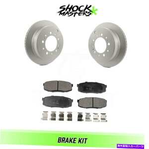 brake disc rotor 2008N2018ÑNTXLX570̃AZ~bNu[LpbhR[eBO[^[Lbg Rear Ceramic Brake Pad & Coated Rotor Kit for 2008-2018 Lexus LX570