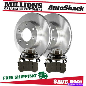 brake disc rotor �t�����g�u���[�L���[�^�[�n�u�x�A�����OGMC�V�G��1500�N���V�b�N�p���^���b�N�p�b�h�o���h�� Front Brake Rotors Hub Bearings Metallic Pad Bundle for GMC Sierra 1500 Classic