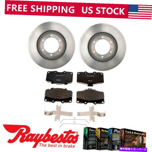 brake disc rotor �t�����g�L�b�g�u���[�L���[�^�[ + 1992�N����1995�N�̃g���^4runner�̃Z���~�b�N�p�b�h�ƃn�[�h�E�F�A Front Kit Brake Rotors + Ceramic Pads & Hardware For 1992-1995 Toyota 4Runner