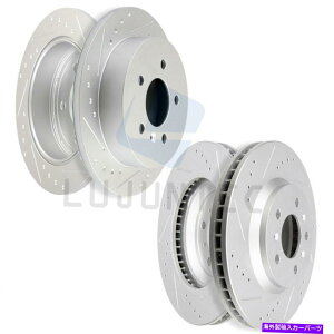 brake disc rotor 2006�N2007�N����2010�N�̃V�{���[�C���p���̃t�����g����у��A�u���[�L�f�B�X�N���[�^�[�X���b�g Front and Rear Brake Discs Rotors For 2006 2007-2010 Chevrolet Impala Slotted�y���s�A���i�z