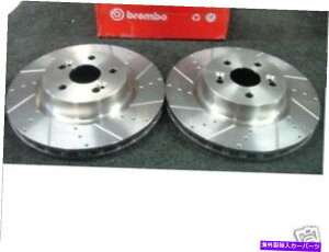 brake disc rotor z_VrbN^Cvr fn2u[LfBXNu{NXhhO[utgyA FITS HONDA CIVIC TYPE R FN2 BRAKE DISC BREMBO CROSS DRILLED GROOVED FRONT PAIR