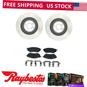 brake disc rotor �t�����g�L�b�g�u���[�L���[�^�[ + 2005�N�̃X�o�����K�V�[�p�̃Z���~�b�N�p�b�h�ƃn�[�h�E�F�A Front Kit Brake Rotors + Ceramic Pads & Hardware For 2005 Subaru Legacy�y���s�A���i�z