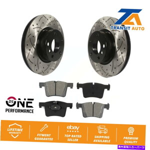 brake disc rotor BMW x3 x4p̃tgR[eBOhhfBXNu[L[^[ƃZ~^bNpbhLbg Front Coated Drilled Slot Disc Brake Rotor & Semi-Metallic Pad Kit For BMW X3 X4