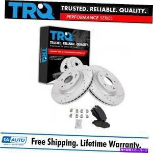 brake disc rotor TRQフロントプレミアムPOSIセラミックブレーキパッドとホンダCR-V用パフォーマンスローターキット TRQ Front Premium Posi Ceramic Brake Pad & Performance Rotor Kit for Honda CR-V