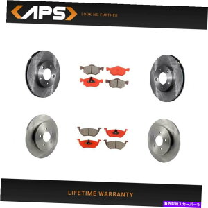 brake disc rotor �}���i�[�g���r���[�g�p�̃t�����g����у��A�f�B�X�N���[�^�[�Ɣ����^���u���[�L�p�b�h Front & Rear Disc Rotors & Semi-Metallic Brake Pads For Mariner Tribute�y���s�A���i�z