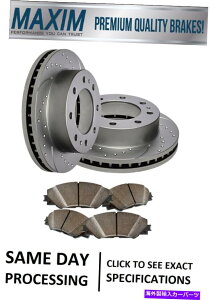 brake disc rotor tghXbg􉽊w[^[ƃv~AZ~bNpbhE@V Front Drilled & Slotted Geomet Rotors & Premium Ceramic Pads Wolverine Shims