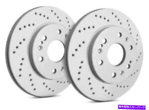 brake disc rotor 1990-01 Acura Integra 1990-05 Honda Civic�̃O���[262�N���X�h�������[�^�[ Gray 262 Cross Drilled Rotors for 1990-01 Acura Integra 1990-05 Honda Civic