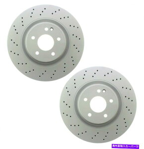 brake disc rotor MB R129p2̃tgxgh334mmfBXNu[L[^[̃u{yAZbg Brembo Pair Set of 2 Front Vented Drilled 334mm Disc Brake Rotors For MB R129