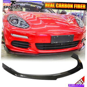 CO GAp[c |VFpi[970 2014-16tgop[bvX|C[{fBLbgAJ[{ Fits Porsche Panamera 970 2014-16 Front Bumper Lip Spoiler Bodykit REAL CARBON