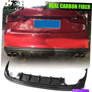 CO GAp[c 2013-16 Lexus IS250 IS350 IS200T FAop[bvfBt[U[J[{t@Co[ɓK܂ Fit For 2013-16 Lexus IS250 IS350 IS200t F Rear Bumper Lip Diffuser Carbon Fiber