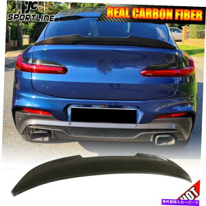 CO GAp[c BMW X4 G02 M40IX|[c2018-2020Au[gX|C[gNEBOJ[{t@Co[ Fits BMW X4 G02 M40i Sport 2018-2020 Rear Boot Spoiler Trunk Wing Carbon Fiber