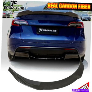 CO GAp[c eXfyX|[c[eBeB2019-22hCJ[{AgNX|C[u[cɓK Fits Tesla Model Y Sport Utility 2019-22 DRY Carbon Rear Trunk Spoiler Boot Wing