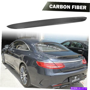 �C�O�� �G�A���p�[�c �J�[�{���t�@�C�o�[���A���[�t�l�^�o�������Z�f�XC217 S63 S65�N�[�y2014-18�p�̃g�b�v�E�B���O Carbon Fiber Rear Roof Spoiler Top Wing For Mercedes C217 S63 S65 Coupe 2014-18�y���s�A���i�z