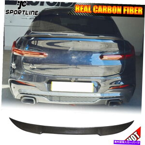 �C�O�� �G�A���p�[�c BMW X4 X4M G02 F98 2018-2022�p�̃��A���J�[�{�����A�g�����N�X�|�C���[�e�[���u�[�g�E�B���O Real Carbon Rear Trunk Spoiler Tail Boot Wing For BMW X4 X4M G02 F98 2018-2022�y���s�A���i�z