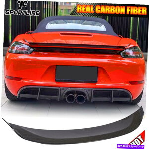 CO GAp[c |VF718{NX^[Ro[`u2017upAJ[{AgNX|C[EBO Fits Porsche 718 Boxster Convertible 2017UP Real Carbon Rear Trunk Spoiler Wing