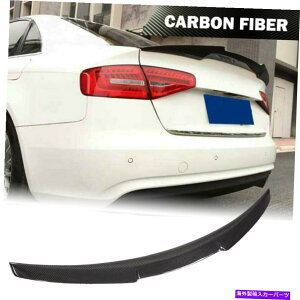 �C�O�� �G�A���p�[�c �A�E�f�BA4 B8.5�Z�_��2013-2016�J�[�{���t�@�C�o�[�ɓK�������A�g�����N�X�|�C���[�u�[�g�E�B���O Rear Trunk Spoiler Boot Wing Fit For Audi A4 B8.5 Sedan 2013-2016 Carbon Fiber