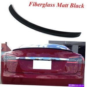 CO GAp[c eXfS2012-19t@Ng[AgNl^oe[u[gEBO}bgubNɓK Fits Tesla Model S 2012-19 Factory Rear Trunk Spoiler Tail Boot Wing Matt Black