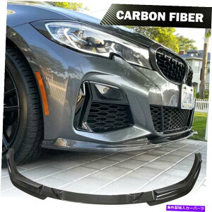 CO GAp[c BMW 3V[YG20 G28 M-X|[c2020̃AJ[{t@Co[tgop[bvX|C[ Real Carbon Fiber Front Bumper Lip Spoiler for BMW 3 Series G20 G28 M-SPORT 2020