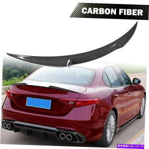 CO GAp[c Alfa Romeo Giulia Quadrifoglio 15-20J[{t@Co[AgNX|C[EBOɓK Fits Alfa Romeo Giulia Quadrifoglio 15-20 Carbon Fiber Rear Trunk Spoiler Wing