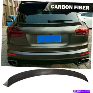 CO GAp[c |VFJCG̃tBbg15-17J[{t@Co[AgNX|C[u[g~hEBO Fit For Porsche Cayenne 15-17 Carbon Fiber Rear Trunk Spoiler Boot Middle Wing