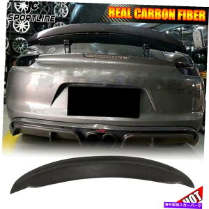�C�O�� �G�A���p�[�c �|���V�F981�{�N�X�^�[�P�C�}���N�[�y13-16���A���J�[�{�����A�g�����N�X�|�C���[�E�B���O Fits Porsche 981 Boxster Cayman Coupe 13-16 Real Carbon Rear Trunk Spoiler Wing�y���s�A���i�z