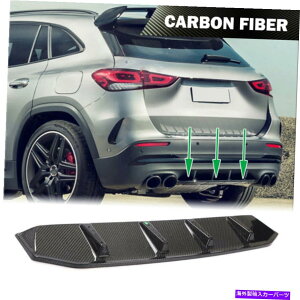 �C�O�� �G�A���p�[�c Benz H247 GLA250 GLA35AMG�o���p�[���b�v�f�B�t���[�U�[�J�o�[�̉��̖{���̃J�[�{�����A Fits Benz H247 GLA250 GLA35AMG REAL CARBON Rear Under Bumper Lip Diffuser Cover�y���s�A���i�z