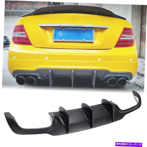 �C�O�� �G�A���p�[�c �}�b�g�u���b�N���A�o���p�[���b�v�f�B�t���[�U�[�l�^�o���x���cW204 C300 C63 AMG 12-15 Matt Black Rear Bumper Lip Diffuser Spoiler Fit For Benz W204 C300 C63 AMG 12-15