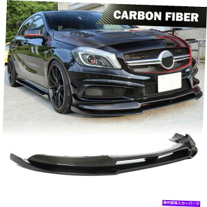 CO GAp[c J[{tgop[bv`ZfXxcW176 A250X|[cA45 AMG 13-15ɓKĂ܂ Carbon Front Bumper Lip Chin Fit For Mercedes Benz W176 A250 Sport A45 AMG 13-15