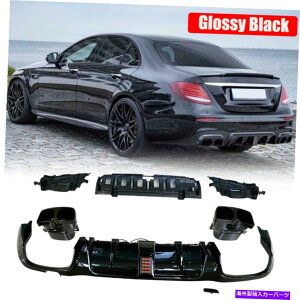 CO GAp[c xcW213 E300 E400 E450 SPORT 2016-20ɓKrC`bvW/rC`bvW/rC`bv Rear Diffuser Lip W/Exhaust Tips Fit For Benz W213 E300 E400 E450 Sport 2016-20