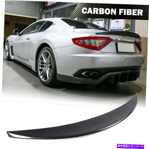 �C�O�� �G�A���p�[�c Maserati Granturismo Coupe 2012-14�ɓK�����{���̃J�[�{�����A�g�����N�X�|�C���[�E�B���O Real CARBON Rear Trunk Spoiler Wing Fit for Maserati GranTurismo Coupe 2012-14�y���s�A���i�z