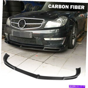 CO GAp[c ZfXxcW204 C63 AMG 12-14J[{t@Co[ɓKtgop[bvX|C[ Front Bumper Lip Spoiler Fit for Mercedes Benz W204 C63 AMG 12-14 Carbon Fiber