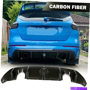 �C�O�� �G�A���p�[�c FORD�t�H�[�J�XRS MK3 16-18���A�o���p�[�f�B�t���[�U�[���b�v�X�|�C���[���t�@�C�g�J�[�{���t�@�C�o�[ Fits Ford Focus RS MK3 16-18 Rear Bumper Diffuser Lip Spoiler Refit Carbon Fiber�y���s