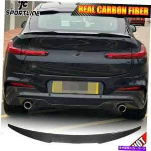 CO GAp[c BMW X4 X4M G02 F98 2019-20ɓK{̃J[{Au[gX|C[gNEBObvtBbg REAL CARBON Rear Boot Spoiler Trunk Wing Lip Fit For BMW X4 X4M G02 F98 2019-20