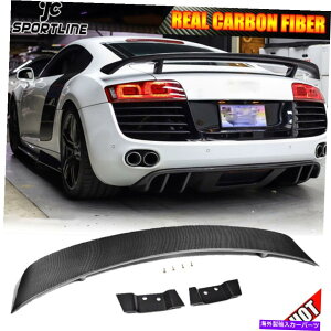 CO GAp[c AEfBR8 GT V8 V10 2008-2015AgNX|C[bvbhEBOAJ[{ɓKĂ܂ Fit for Audi R8 GT V8 V10 2008-2015 Rear Trunk Spoiler Lip Lid Wing Real Carbon