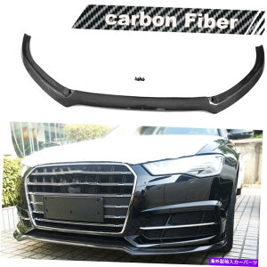 CO GAp[c tgop[bv`AEfBA6 C7 SLINE S6Z_2016-2018J[{t@Co[ɓKĂ܂ Front Bumper Lip Chin Fit for Audi A6 C7 SLINE S6 Sedan 2016-2018 Carbon Fiber
