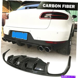 CO GAp[c |VFE}J2014-2020J[{t@Co[Aop[fBt[U[`bvX|C[ Fits Porsche Macan 2014-2020 Carbon Fiber Rear Bumper Diffuser Chin Lip Spoiler
